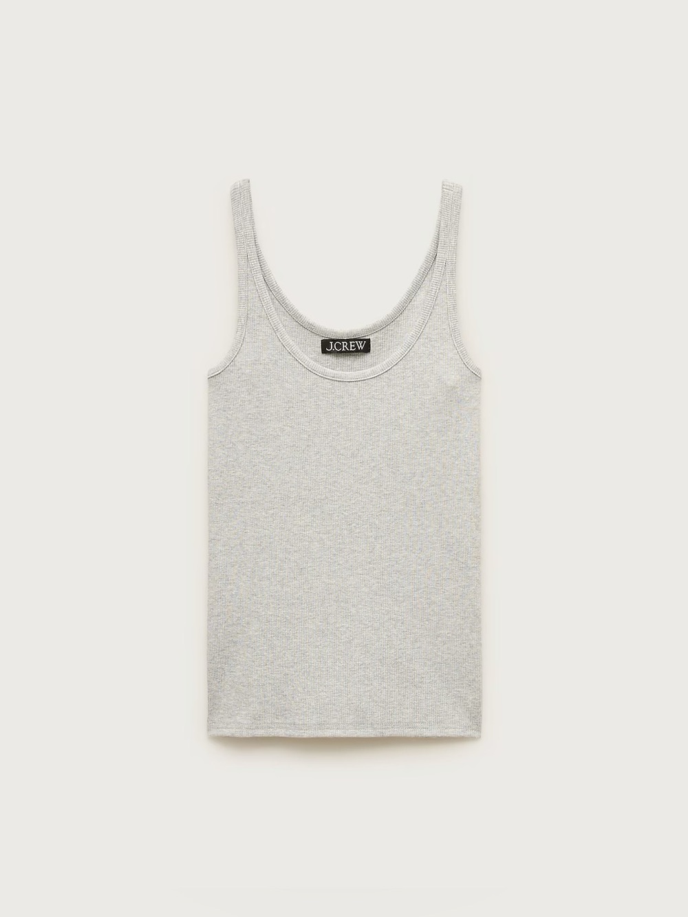 J.Crew Perfect rib scoopneck tank top in heather silver
